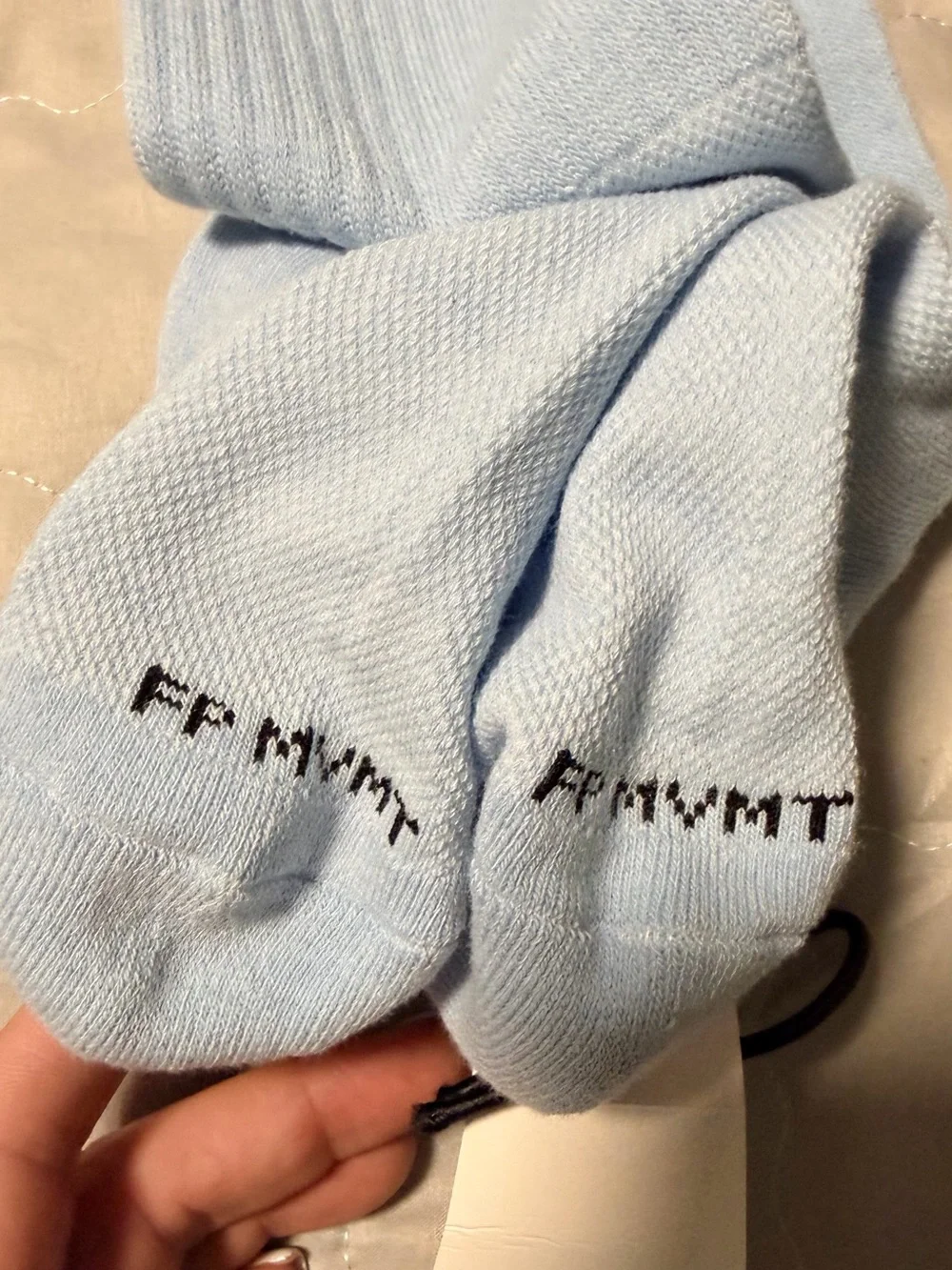Free PeopleMovement Sky Blue Knee-High Bow Socks NWT